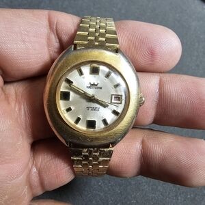 vintage westclox Automatic 17 Jewels Ladies Cocktail Watch Date Just Working sho